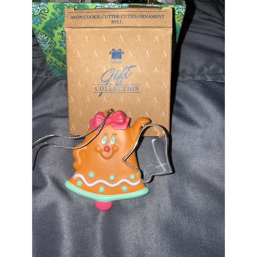 Avon Cookie Cutter Cuties Ornament Bell Vintage Gift Collection Gingerbread Bell